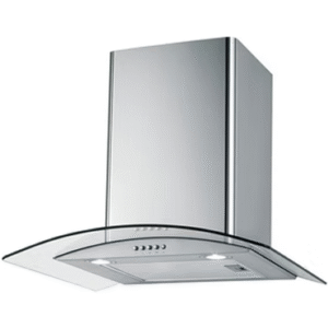 Curved glass extractor hood
