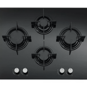 Gas on glass hob