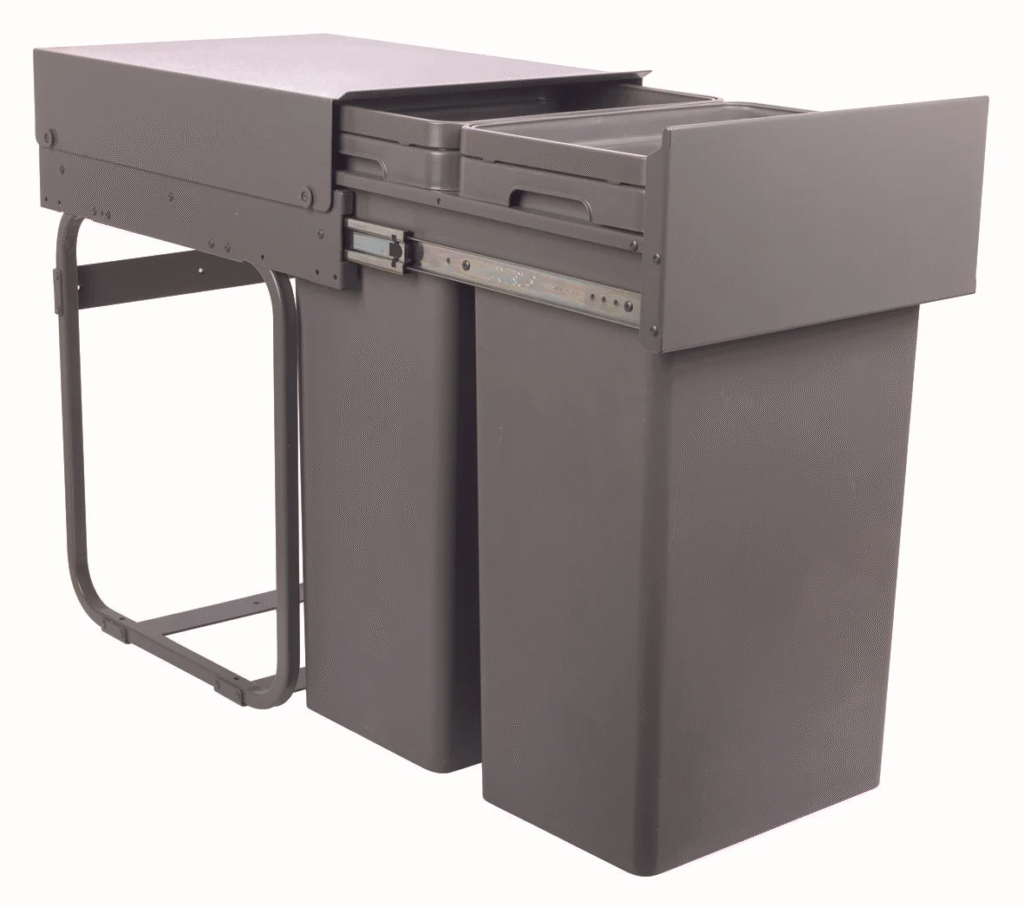 integrated recycling bin